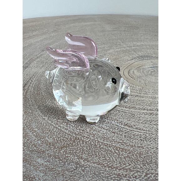 When Pigs Fly Art Glass Miniature Figurine - Picture 1 of 6